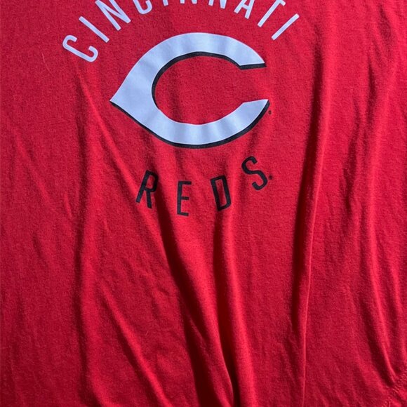 Campus Lifestyle Women XL Cincinnati Red MLB Side Tie Short Sleeve Short‎ (V) - Picture 2 of 7